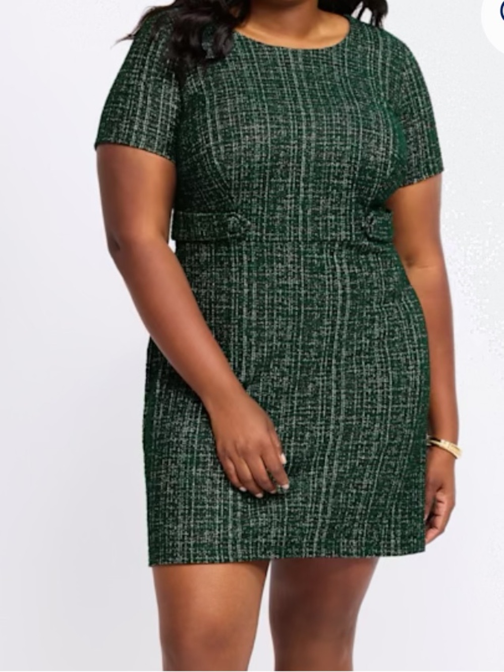 41 Hawthorn Cornelia Knit Tweed Dress Green